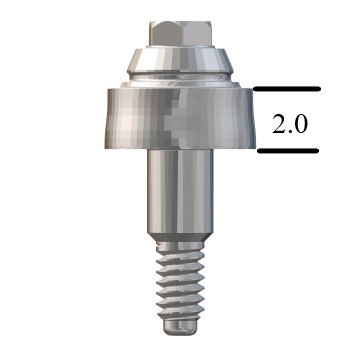 Biomet 3i Certain®-compatible 5.0mm Straight Multi-Unit Abutment X 2mm