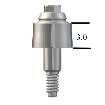 Biomet 3i Certain®-compatible 5.0mm Straight Multi-Unit Abutment X 3mm