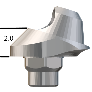 Biomet 3i Certain®-compatible 5.0mm 17° Multi-Unit Abutment X 2mm