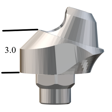 Biomet 3i Certain®-compatible 5.0mm 17° Multi-Unit Abutment X 3mm