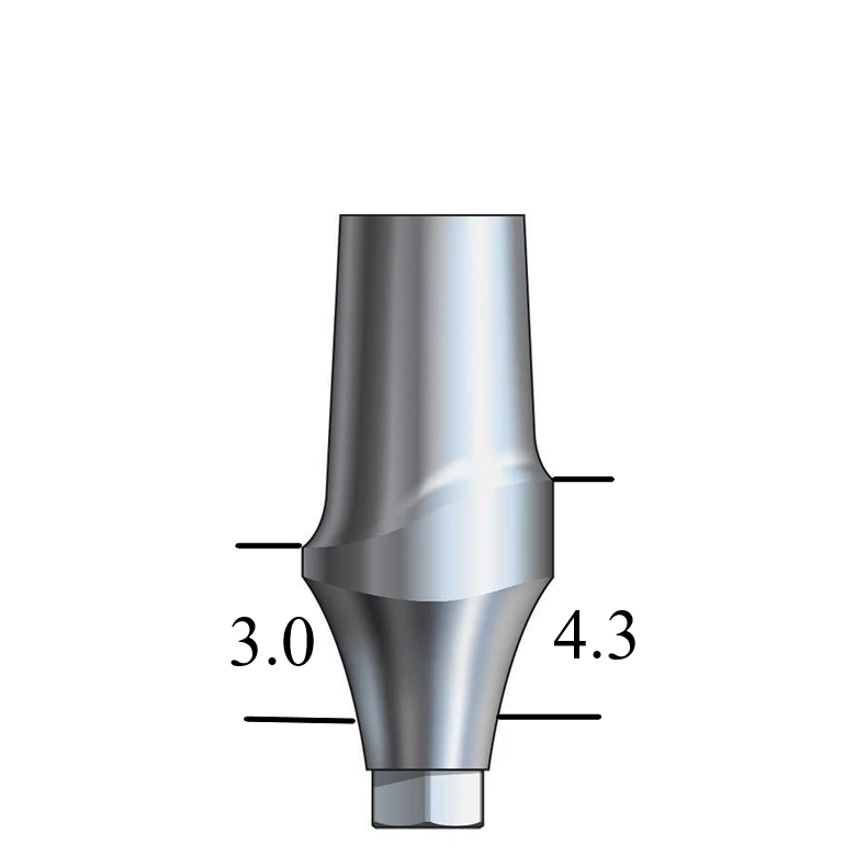 Astra®-compatible Aqua 3.5/4.0mm Esthetic Abutment Straight, Anterior