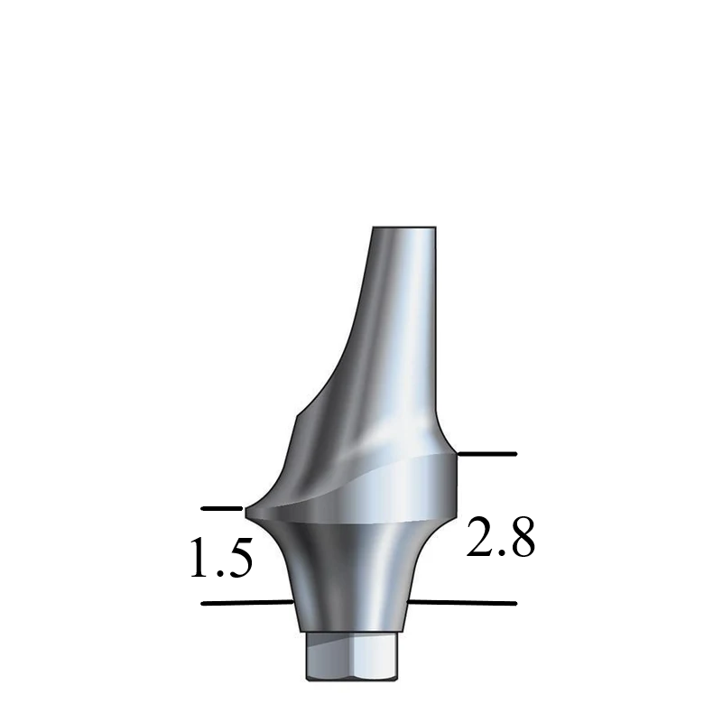 Astra®-compatible Aqua 3.5/4.0mm Esthetic Abutment 15° Angle, Posterior
