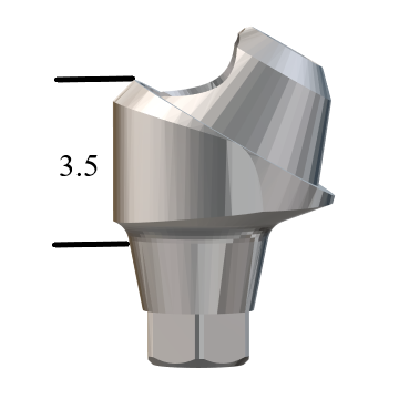 Astra®-compatible Aqua 3.5/4.0mm 30° Multi-Unit Abutment X 3.5mm