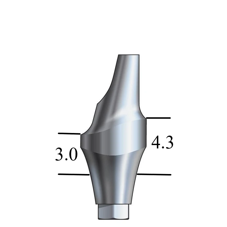 Astra®-compatible Lilac 4.5/5.0mm Esthetic Abutment 15° Angle, Anterior