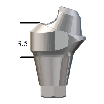 Astra®-compatible Lilac 4.5/5.0mm 17° Multi-Unit Abutment X 3.5mm