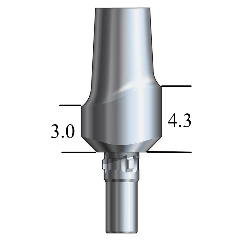 CAMLOG® Screw-Line-compatible 3.3mm Esthetic Abutment Straight, Anterior