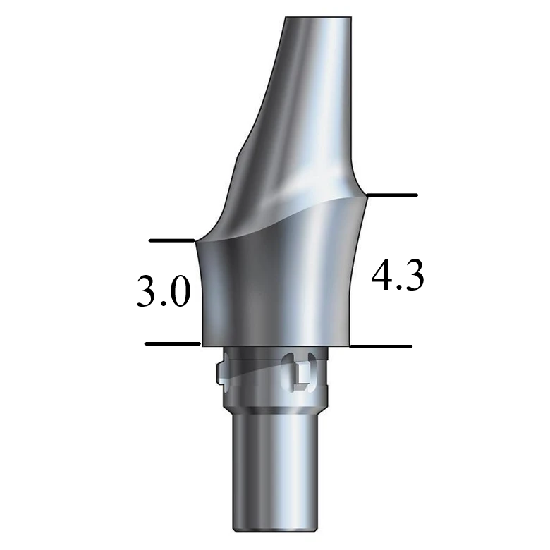 CAMLOG® Screw-Line-compatible 4.3mm Esthetic Abutment 15° Angle, Anterior