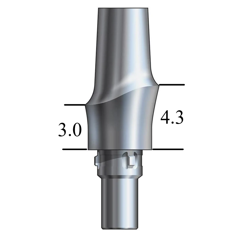 CAMLOG® Screw-Line-compatible 4.3mm Esthetic Abutment Straight, Anterior